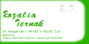 rozalia ternak business card